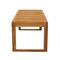 47" Brown Teak Wood Slatted Outdoor Accent Table